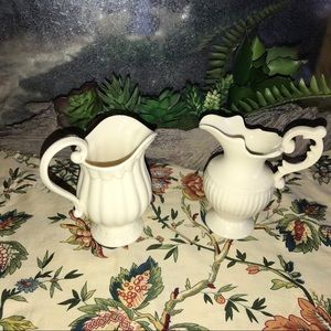 I. Godinger Porcelain Ivory creamer pitchers